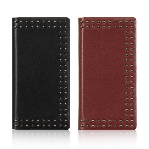 【訳あり アウトレット】 iPhone XS / X ケース iPhone XS Max ケース iPhone XR ケースEblouir Dot Studs Diary 手帳型 本革 (エブルイ ドットスタッズダイアリー)アイフォン カバー レザー