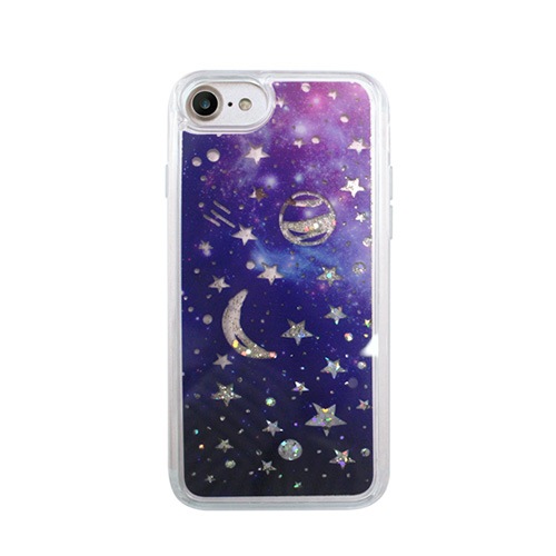 【訳あり アウトレット】 iPhone SE (第3世代) ケース カバー icover Sparkle case Space [iPhone SE3/SE2/8/7]