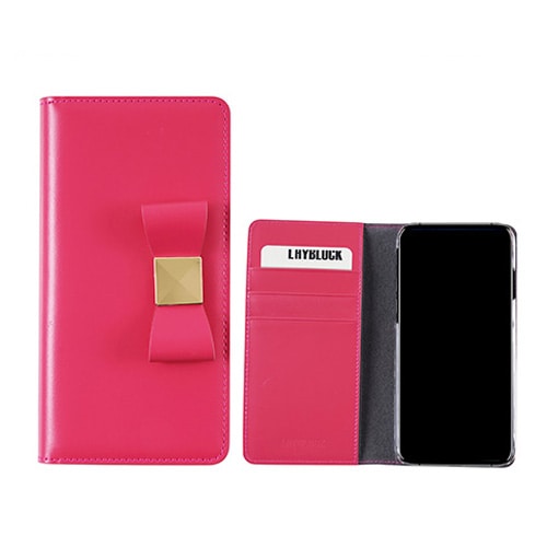 【訳あり アウトレット】 iPhone XS / X ケース iPhone XR ケース LAYBLOCK Ribbon Classic Diary 手帳型 本革 (レイブロック リボンクラシックダイアリー)アイフォン レザー カバー