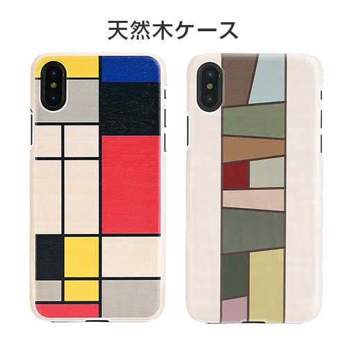 【訳あり アウトレット】 iPhone SE (第3世代) ケース カバー Man&Wood 天然木ケース Mondrian Wood/Nemo [iPhone SE3/SE2/XS/X/8/7]