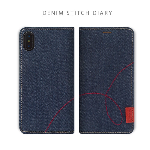 【訳あり アウトレット】 iPhone XS / X ケース ZENUS Denim Stitch Diary 手帳型 （ゼヌス デニムステッチダイアリー）アイフォン カバー