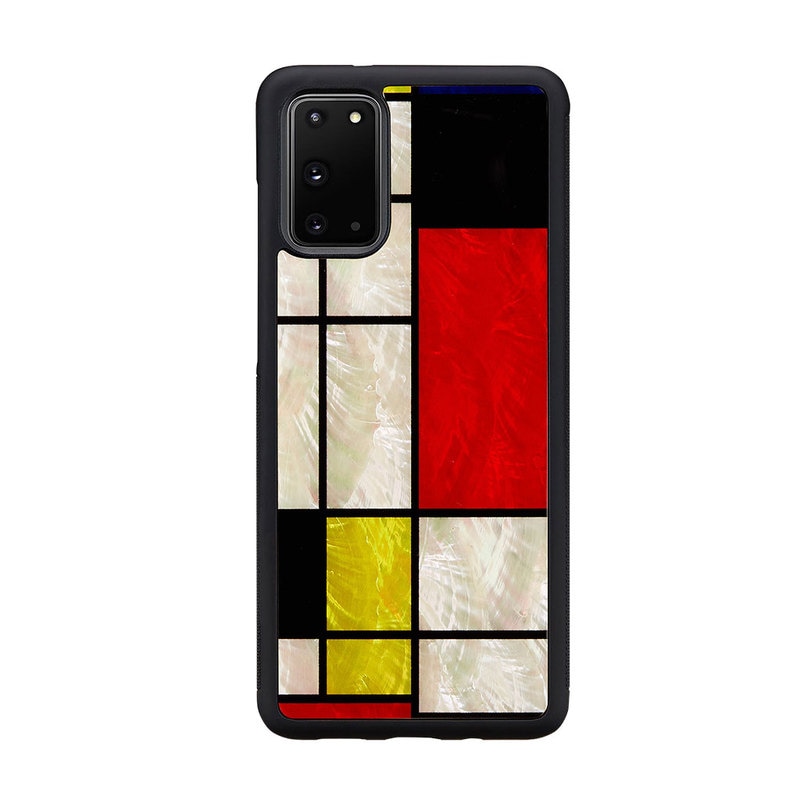 ikins Galaxy S20 ケース Galaxy S20+ ケース 天然貝ケース Mondrian（アイキンス モンドリアン） 天然素材 ギャラクシー エストゥエンティ ファイブジー カバー 背面カバー 5G SCG01 SC-51A SCG02 SC-52A Galaxy S20/S20+/S10/S10+/S9/S8