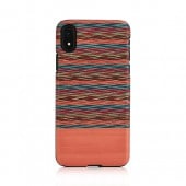 iPhone XR ケース天然木 Man&Wood Browny Check（マンアンドウッド ブラウニーチェック）アイフォン カバー 木製