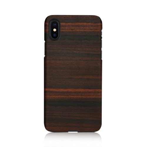 iPhone XS Max ケース天然木 Man&Wood Ebony (マンアンドウッド エボニー)アイフォン カバー 木製