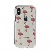 iPhone XS Max ケースDparks ソフトクリアケース フラミンゴ（ディーパークス）アイフォン カバー