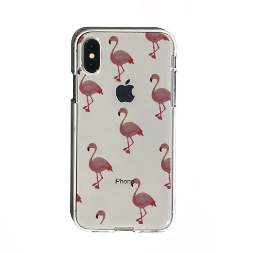 iPhone XS Max ケースDparks ソフトクリアケース フラミンゴ（ディーパークス）アイフォン カバー