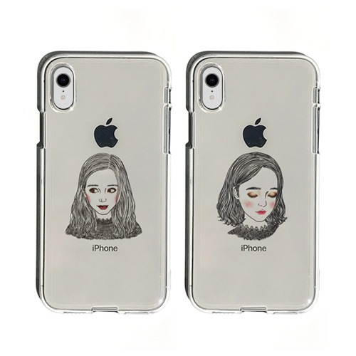 iPhone 11 Pro /  iPhone 11 ケース iPhone XS / X ケース iPhone XR ケース Dparks ソフトクリアケース 少女（ディーパークス）アイフォン カバー