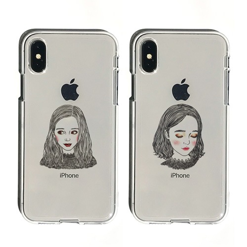 iPhone XS Max ケースDparks ソフトクリアケース 少女（ディーパークス）アイフォン カバー