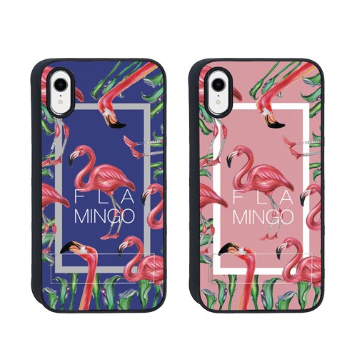 iPhone XR ケース Dparks spirit case FLAMINGO SQUARE（ディーパークス スピリットケース フラミンゴスクエア）アイフォン カバー