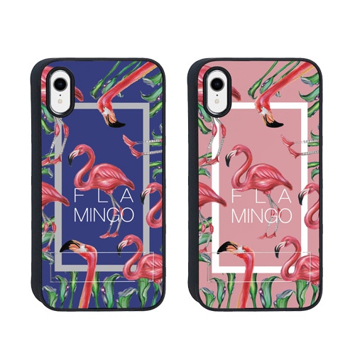 iPhone XR ケース Dparks spirit case FLAMINGO SQUARE（ディーパークス スピリットケース フラミンゴスクエア）アイフォン カバー