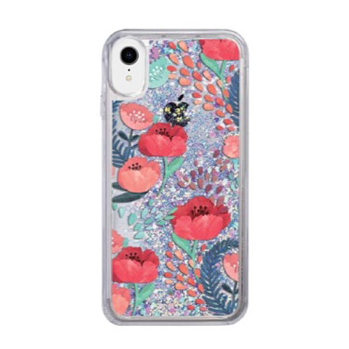 iPhone XR ケース icover Sparkle case With Opium（アイカバー スパークルケース ウィズオピウム）キラキラ ラメ 流れる グリッター 動く アイフォン カバー