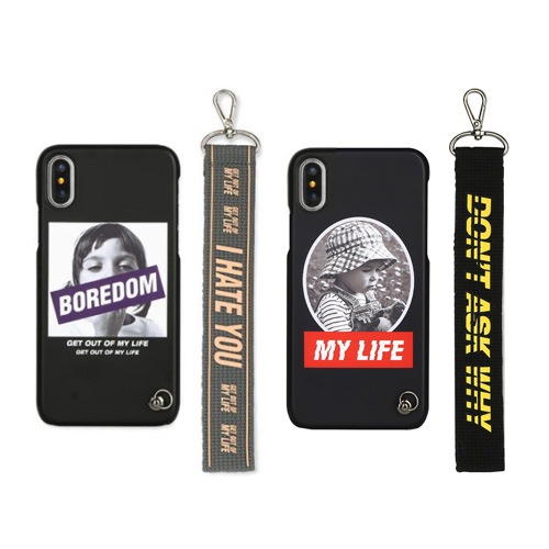 iPhone XS / X ケースDesign Skin HAND STRAP CASE（デザインスキン ハンドストラップケース）アイフォン カバー ストラップ付き