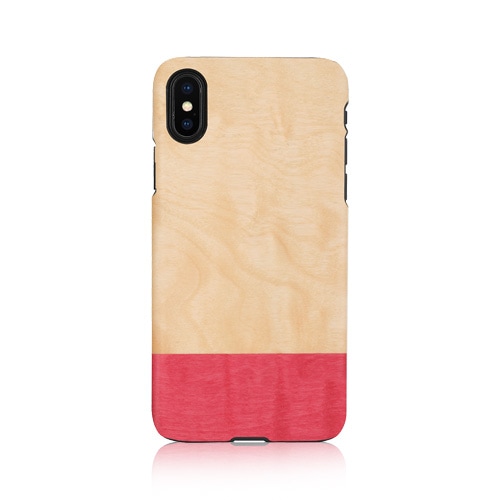 iPhone XS / X ケース天然木 Man&Wood Miss match（マンアンドウッド ミスマッチ）アイフォン カバー 木製