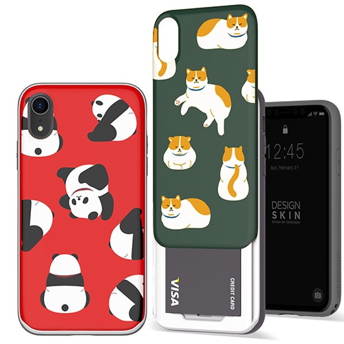 iPhone XR ケース Design Skin SLIDER GRAPHIC（デザインスキン スライダーグラフィック）アイフォン カバー カード収納