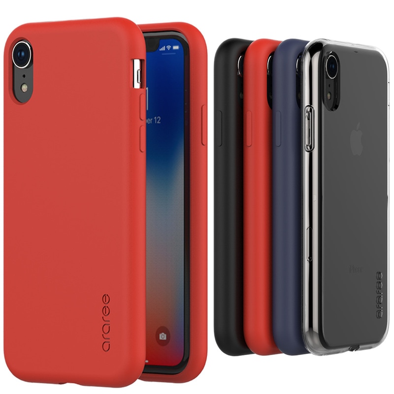 iPhone XR ケースararee A‐fit(アラリー エーフィット)アイフォン カバー エンボス加工 マット感 クリア