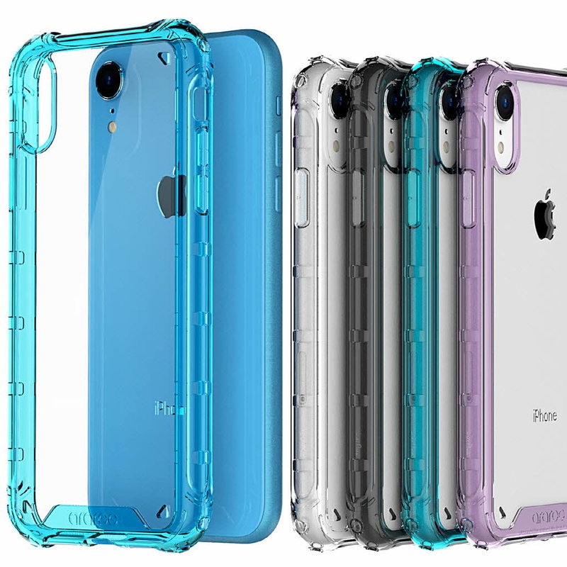 iPhone XR ケースararee Duple（アラリー デュープル）アイフォン カバー クッションで衝撃吸収 背面クリア バンパー風