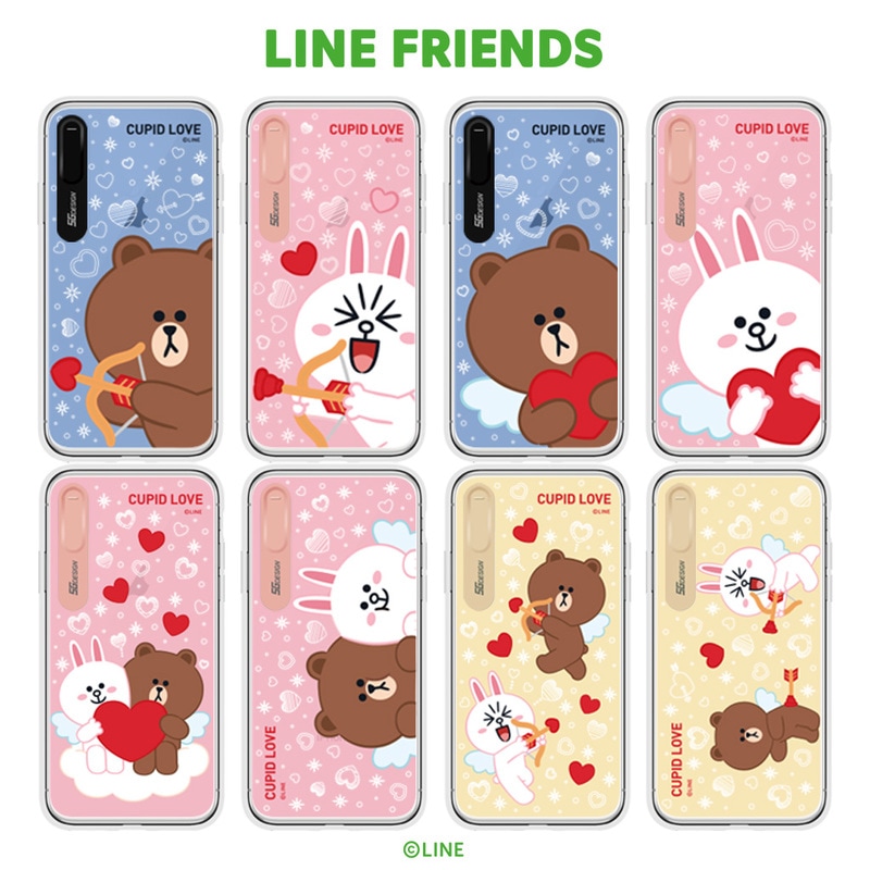 【訳あり アウトレット】 iPhone XS / X ケース iPhone XS Max ケース iPhone XR ケースLINE FRIENDS LIGHT UP CASE CUPID LOVE（ラインフレンズ ライトアップケース キューピッドラブ）光る アイフォン カバー