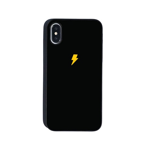 【訳あり アウトレット】 iPhone XS / X ケース Dparks ブラックケース カミナリ（ディーパークス）アイフォン カバー
