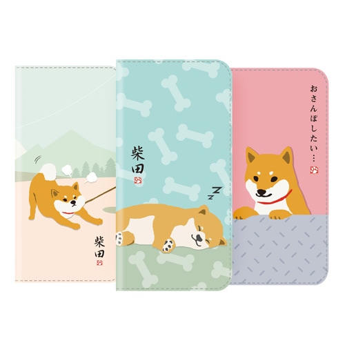 【訳あり アウトレット】 iPhone SE3 ケース カバー 手帳型 abbi FRIENDS しばたさん ダイアリーケース [iPhone 12 mini/12 Pro/12/11 Pro/11/11 Pro Max/XS/X/XS Max/XR]