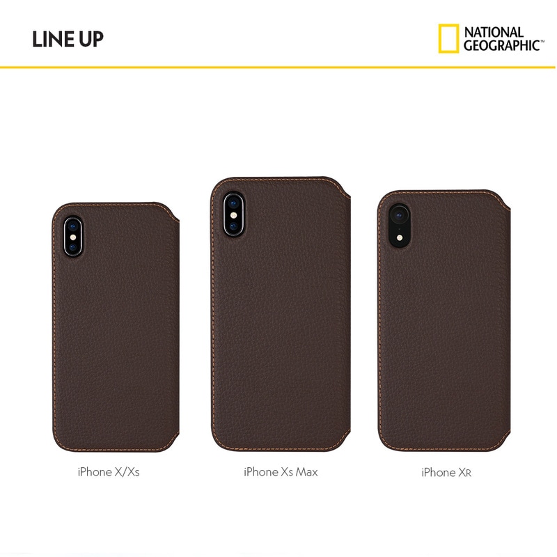 【訳あり アウトレット】 iPhone SE (第3世代) ケース カバー 手帳型 National Geographic Eco-Leather FOLIO CASE [iPhone SE3/SE2/XS/X]