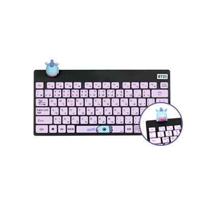 【訳あり アウトレット】BT21 公式 ワイヤレス 日本語 キーボード 3Dフィギュア付き 無線キーボード ユニバ―スター PC【公式ライセンス品】