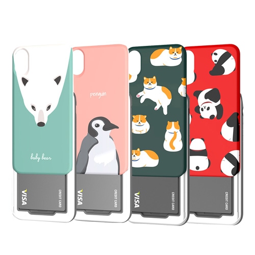 【訳あり アウトレット】 iPhone XS / X ケース Design Skin SLIDER GRAPHIC（デザインスキン スライダーグラフィック）アイフォン カバー カード収納