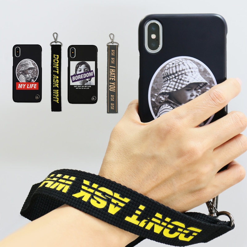 【訳あり アウトレット】 iPhone XS / X ケースDesign Skin HAND STRAP CASE（デザインスキン ハンドストラップケース）アイフォン カバー ストラップ付き