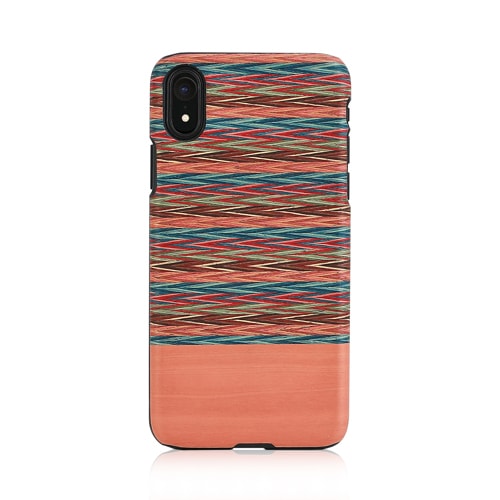 【訳あり アウトレット】 iPhone XR ケース天然木 Man&Wood Browny Check（マンアンドウッド ブラウニーチェック）アイフォン カバー 木製