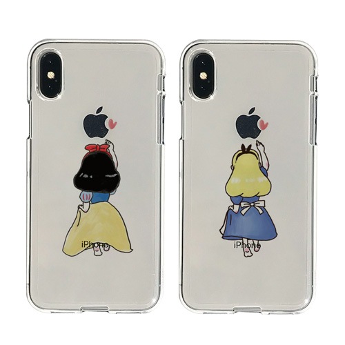 【訳あり アウトレット】 iPhone 11 Pro Max / X / XS Max ケース Dparks ソフトクリアケース ファンタジー お姫様 アリス （ディーパークス） アイフォン カバー バータイプ
