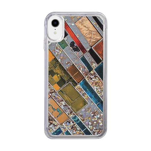 【訳あり アウトレット】 iPhone XS / X ケース iPhone XR ケース icover Sparkle case Stone Art（アイカバー スパークルケース ストーンアート）キラキラ ラメ 流れる グリッター 動く アイフォン カバー