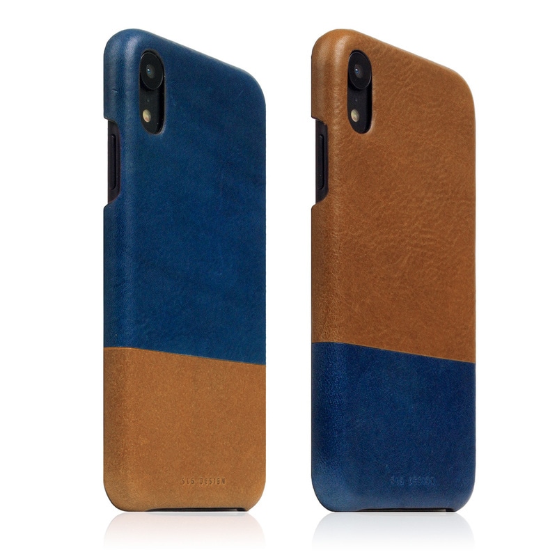 【訳あり アウトレット】 iPhone XR ケース本革 SLG Design Temponata Leather Back case タンポナタレザー バイカラー 背面カバー型|iPhone用|アウ