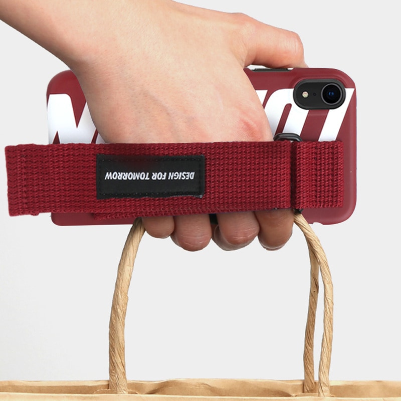 【訳あり アウトレット】 iPhone XR ケースDesign Skin GRAFT STRAP（デザインスキン グラフトストラップ）アイフォン カバー ハンドストラップ付き 