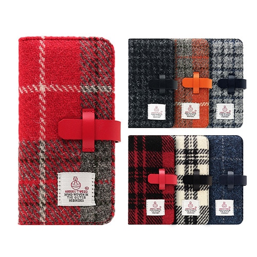 【訳あり アウトレット】 iPhone XR ケース SLG Design Harris Tweed Diary （ハリスツイードダイアリー） 手帳型 / 本革 / ハリスツイード 
