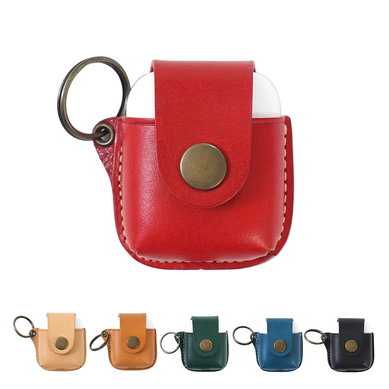 【訳あり アウトレット】 AirPods専用ケース Hevitz イタリア本革セミアニリン AirPods Case 本革レザー ハンドメイド Apple AirPods2 第2世代 収納可能 ワイヤレス充電対応