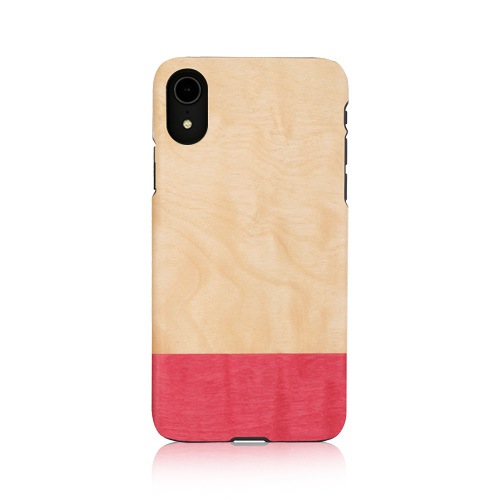 【訳あり アウトレット】 iPhone XR ケース天然木 Man&Wood Miss match（マンアンドウッド ミスマッチ）アイフォン カバー 木製