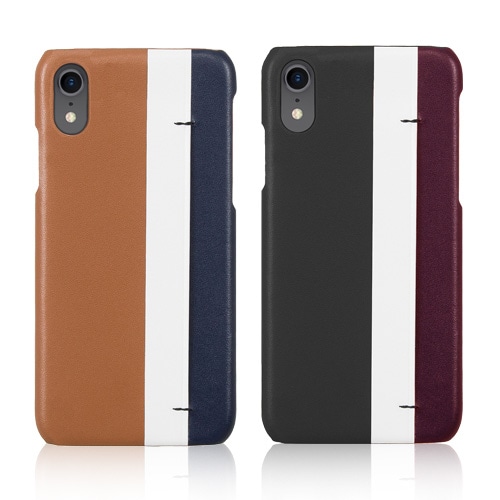 【訳あり アウトレット】 iPhone XR ケース本革 Eblouir Stripe Bar （エブルイ ストライプバー）アイフォン カバー レザー
