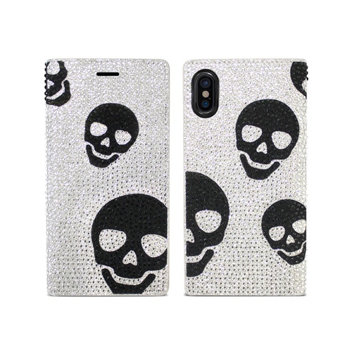 【訳あり アウトレット】 iPhone XS / X ケース iPhone XR ケース 手帳型 DreamPlus Persian Safari Leather Diary スカル