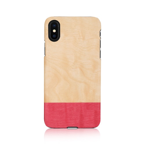 【訳あり アウトレット】 iPhone XS / X ケース天然木 Man&Wood Miss match（マンアンドウッド ミスマッチ）アイフォン カバー 木製