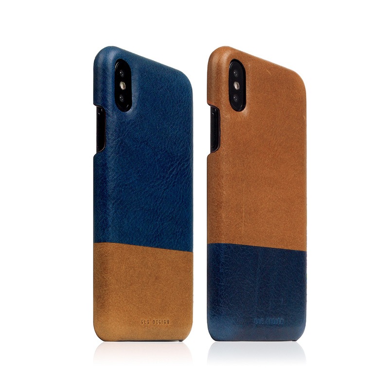【訳あり アウトレット】 iPhone XS / X ケース本革 SLG Design Temponata Leather Back case バイカラー タンポナタレザー 背面カバー型