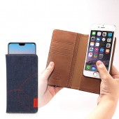 iPhone 11 Pro Max / iPhone 11 ケース スマホケース 手帳型 スライド式 多機種対応 マルチケース ZENUS Denim Stitch Diary（ゼヌス デニムステッチ