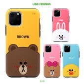 iPhone 11 Pro / iPhone 11 Pro Max / iPhone 11 ケース LINE FRIENDS DUAL GUARD FACE（ラインフレンズ デュアルガード フェイス）5.8インチ 6.1インチ 6.5インチ アイフォン カバー【公式ライセンス品】