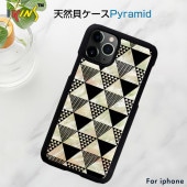 【iPhone 12 Pro Max / 11 Pro Max ケース】ikins 天然貝 ケース Pyramid 