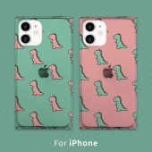 iPhone SE (第3世代) ケース カバー AKAN ソフトクリアケース お絵かきザウルス [iPhone SE3/SE2/12 mini/12 Pro/12/11/8/7]