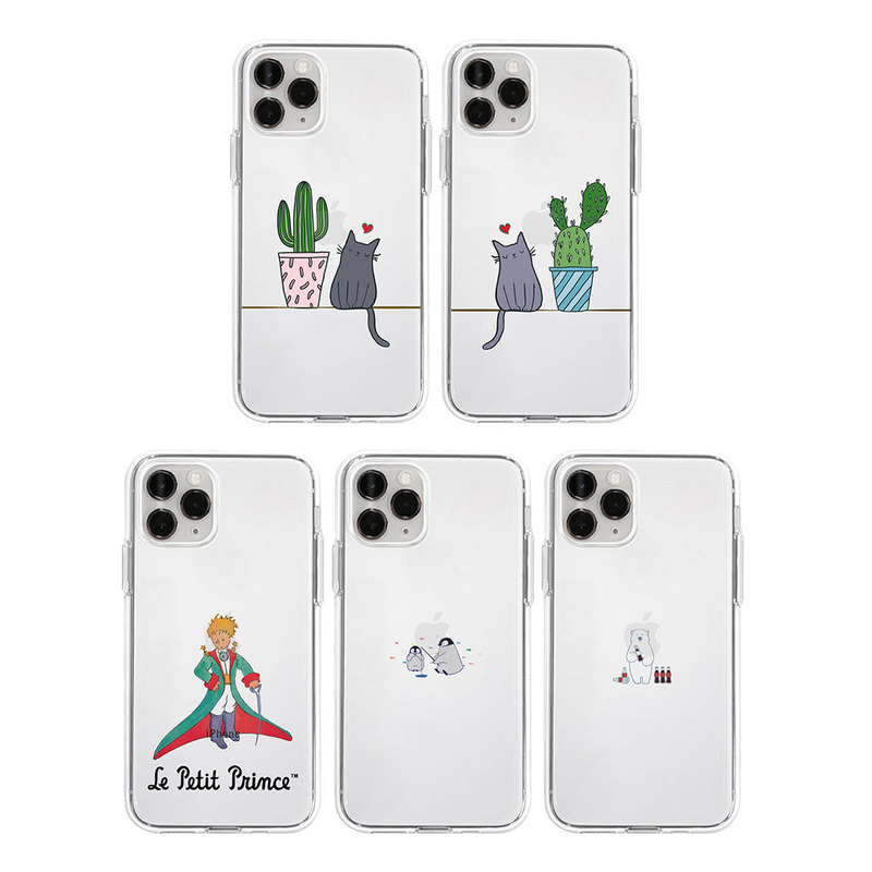 【訳あり アウトレット】 iPhone 11 Pro Max ケース Dparks ソフトクリアケース ミニ動物 シロクマ ペンギン（ディーパークス） 6.5インチ アイフォン カバー