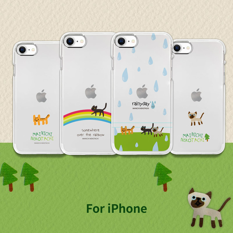 iPhone SE (第3世代) ケース カバー AKAN ソフトクリアケース MAINICHI NEKOTACHI  [iPhone SE3/SE2/8/7]