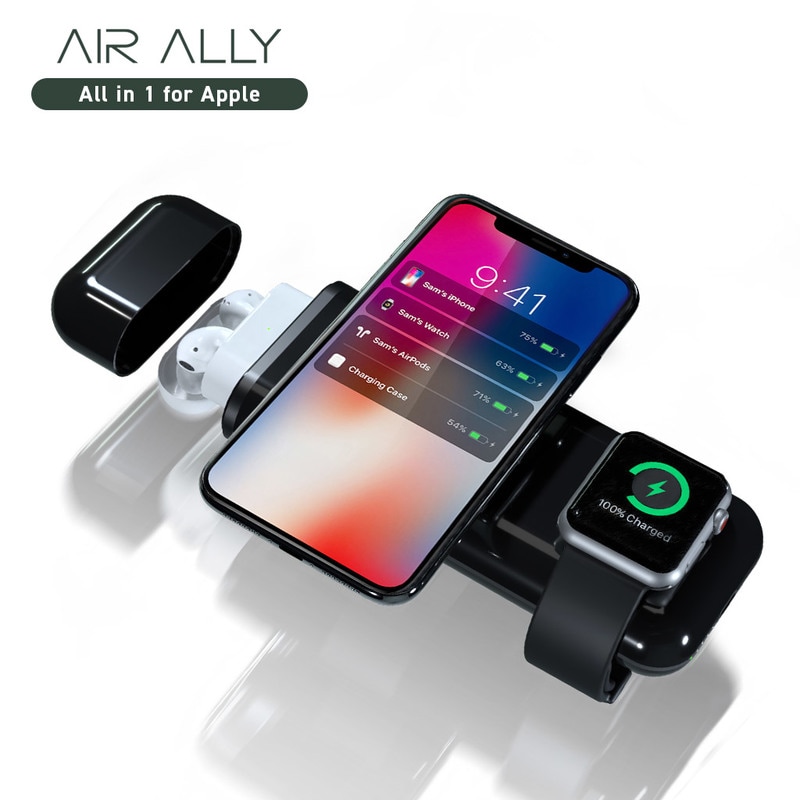 All-in-1 for Apple 10,000mAh 無線モバイルバッテリー【AirPods iPhone Apple Watch iPad 同時充電 】