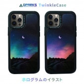 【iPhone 12 mini / 12 Pro / 12 ケース】Dparks TWINKLE COVER ホシを数える夜【耐衝撃 /  ホログラム / ハイブリッドケース】