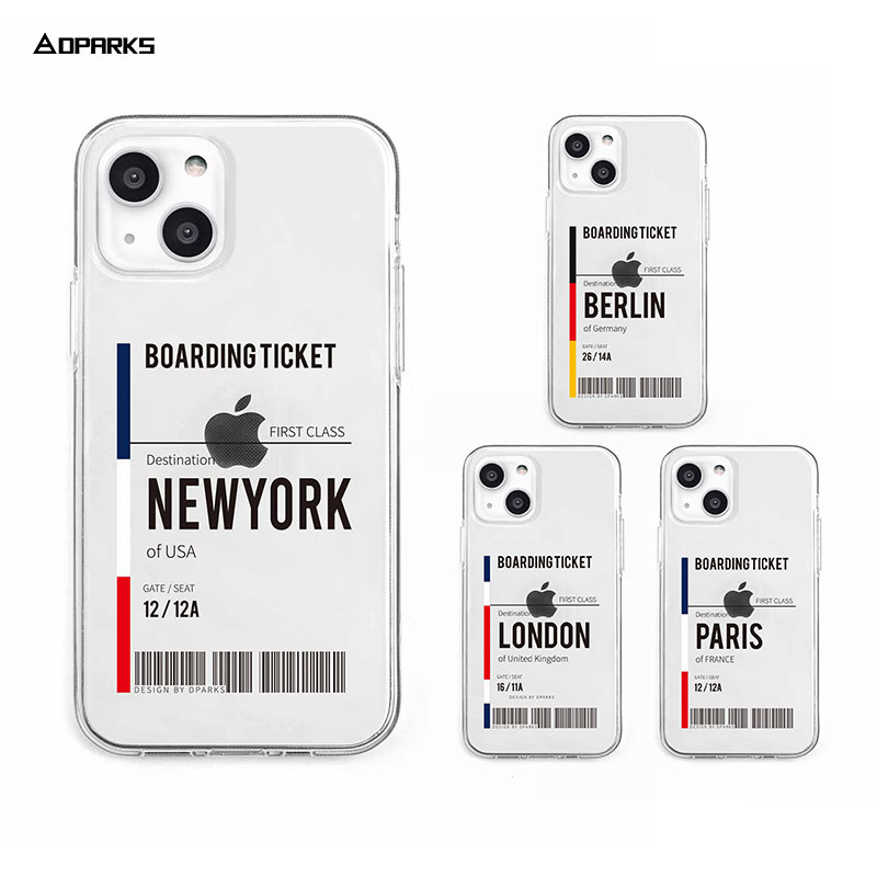 iPhone 13 Pro ケース ソフト クリア バックカバー Dparks City 【 iPhone 13 / 13 Pro / iPhone 13 mini / 12 mini / 12 Pro / 12 】 背面カバー型 アイフォンケース 