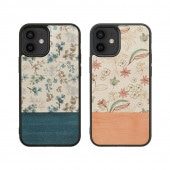 iPhone 12 mini 対応 ケース Man&Wood 天然木ケース Flower