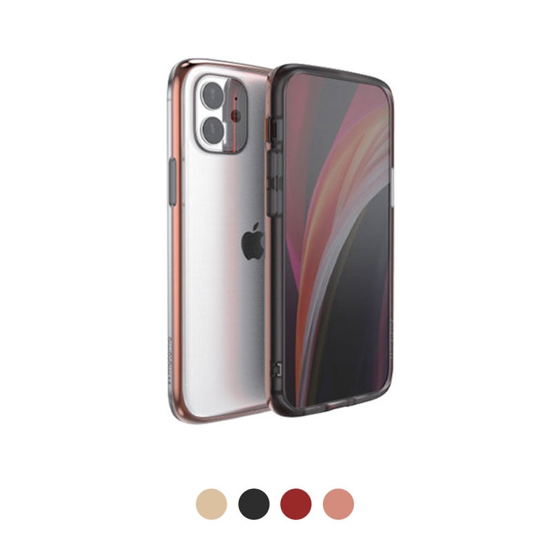 iPhone 12 ケース INO LINE INFINITY CLEAR CASE バックカバー motomo バンパー風 【 iPhone 12 mini / 12 Pro / 12 】 背面カバー型 アイフォンケース 
